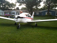 Catherine at LL10, Naper Aero, where she stopped to see Robbie and Brenda Culver